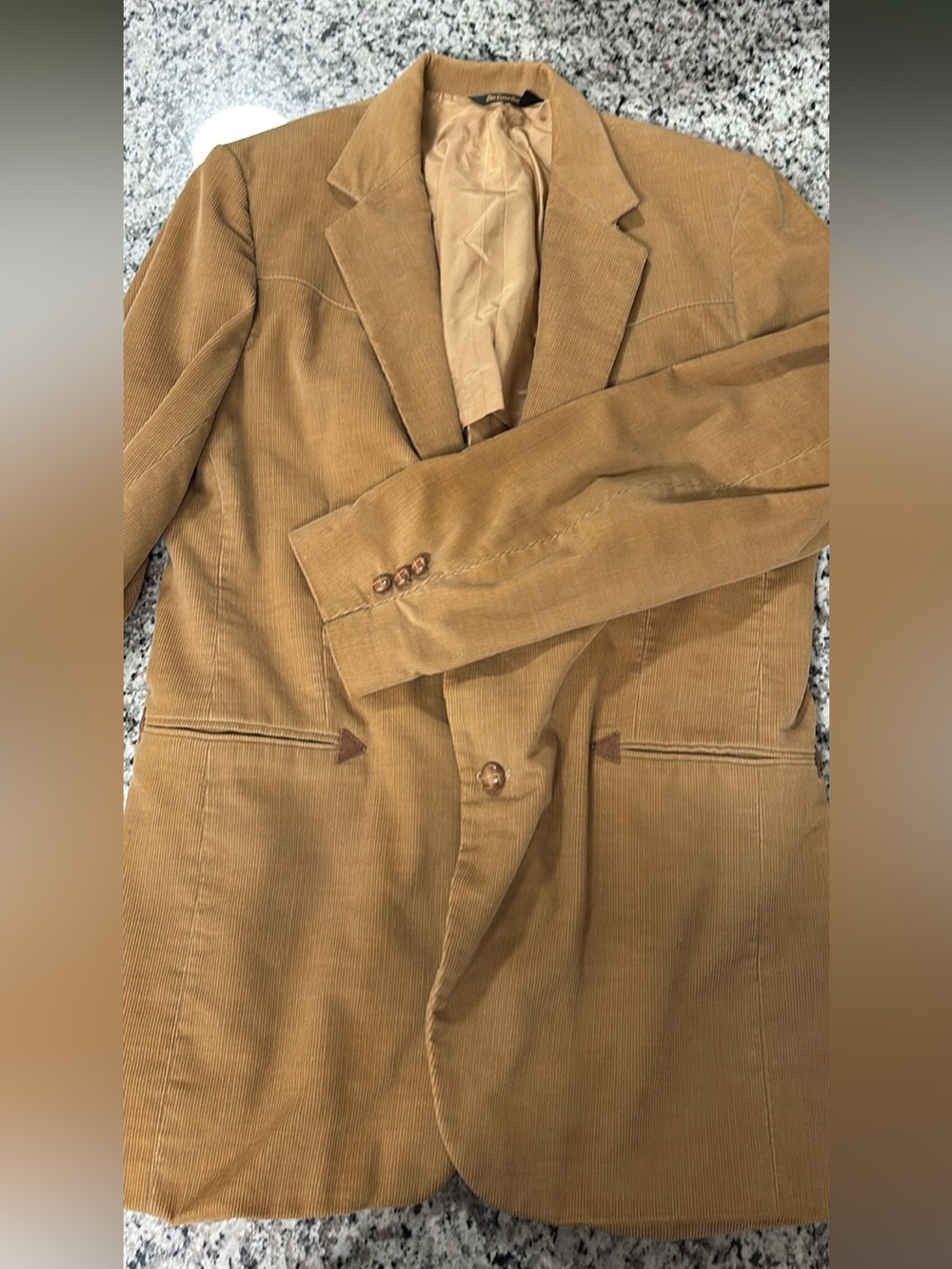 Farah Tan Corduroy Sport Coat Blazer